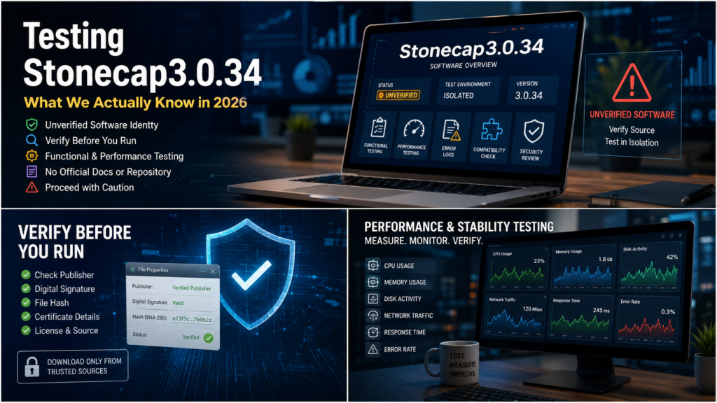 Testing Stonecap3.0.34 Software
